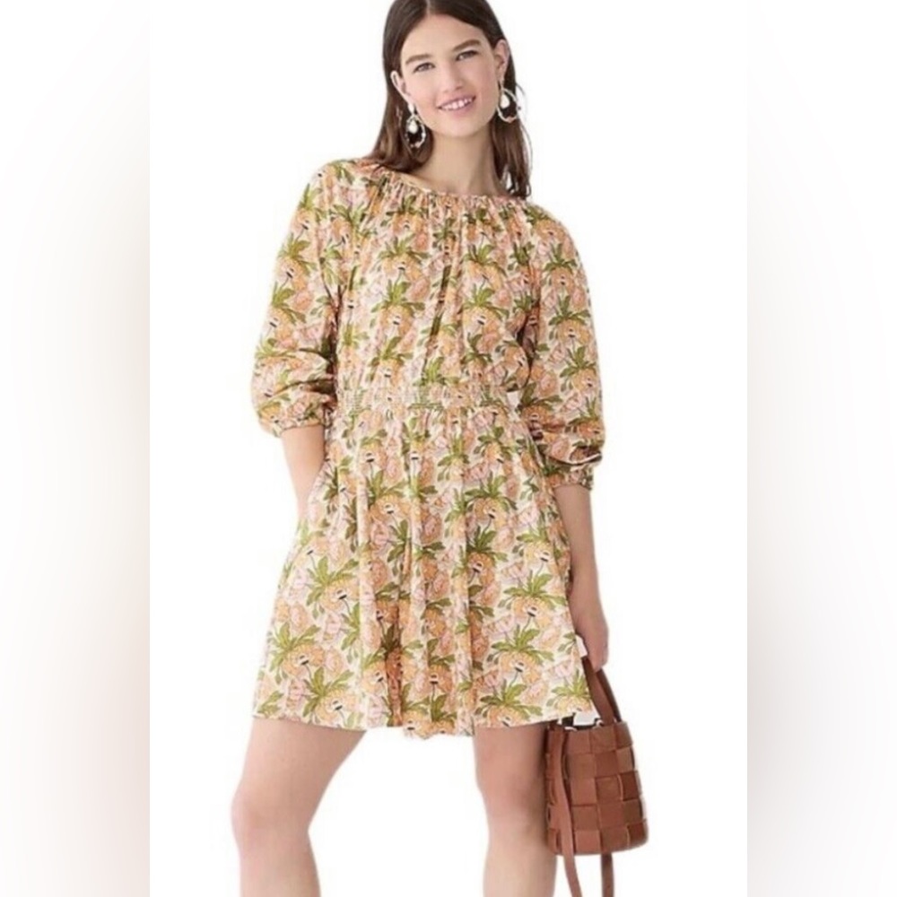 J. Crew JCREW NWOT Smocked-waist mini dress in Liberty® Butterfield Poppy fabric